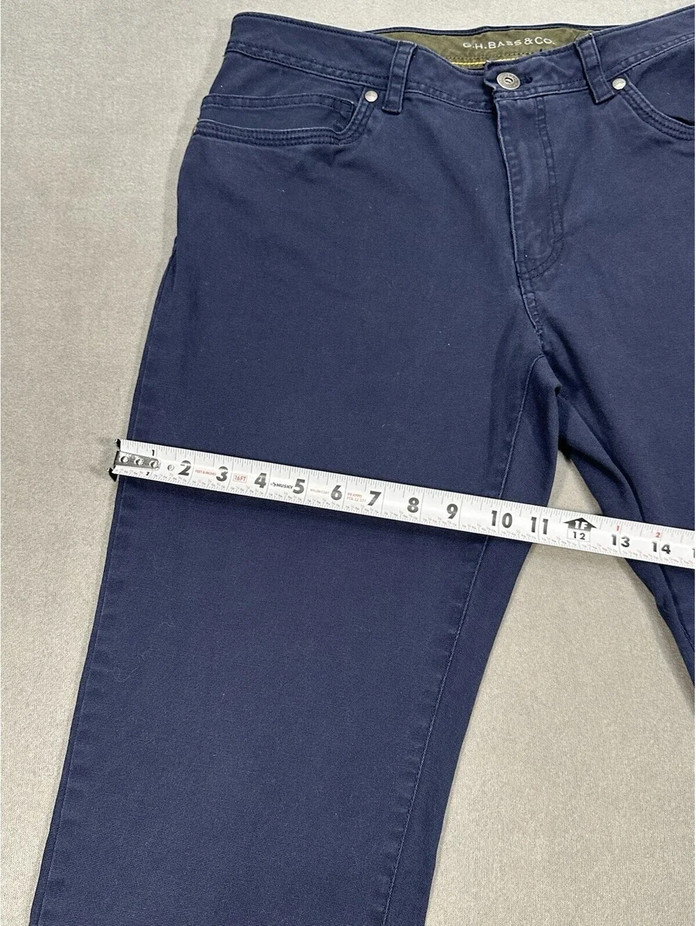 G.H. Bass & Co Men’s Navy Slim Fit Pants 33x28.5 Stretch Cotton Casual